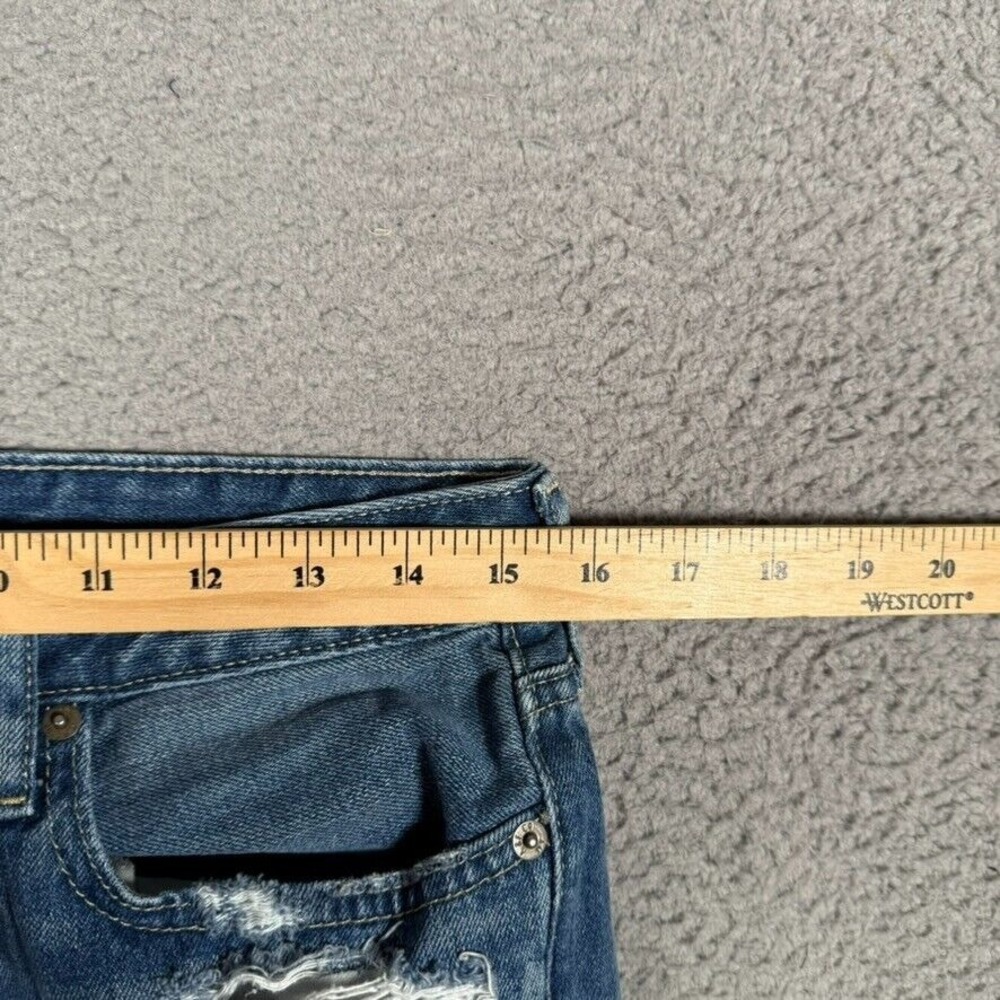 Abercrombie & Fitch Jeans Mens 30x31 Blue Athletic Skinny Denim Distressed Logo - Picture 8 of 15